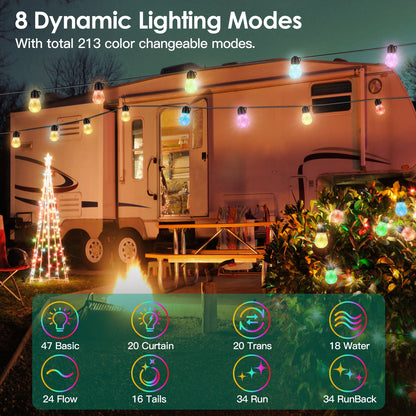Colorful Outdoor String Lights