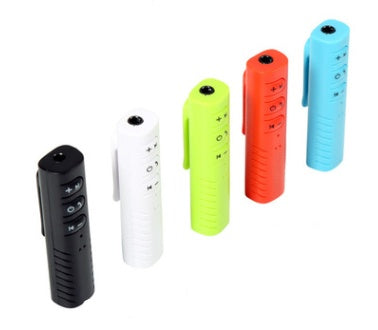 Set of audio receivers on a white background